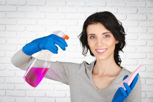 Experienced carpet cleaners in Chislehurst treating a high-traffic carpet area